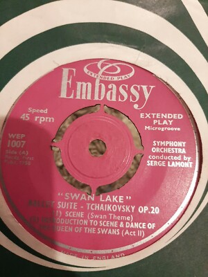  Swan Lake Ballet Suite - 1958 - 7 inch vinyl Tchaikovsky op 20(3)