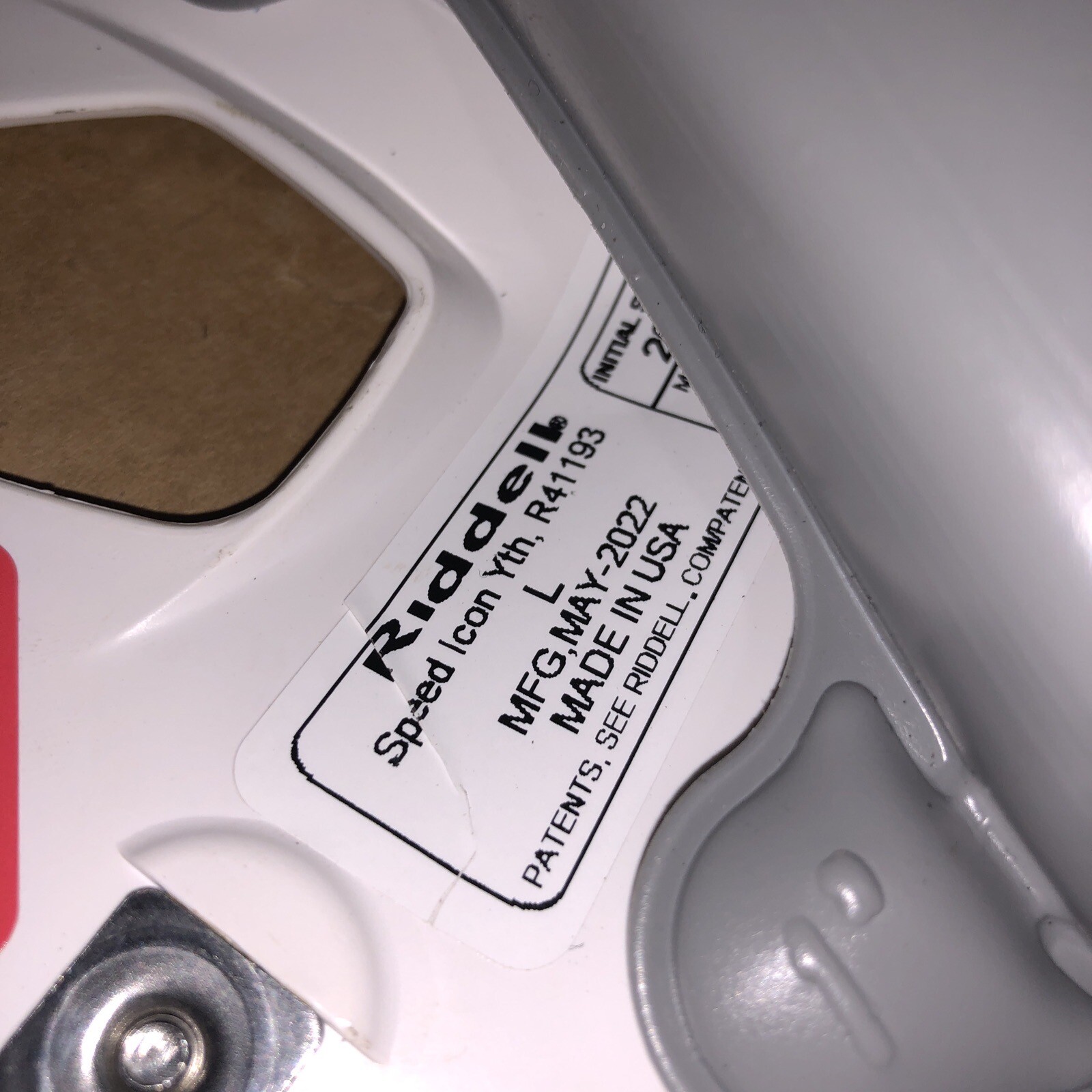 USED RIDDELL SPEED ICON YOUTH HELMET LARGE WHITE eBay