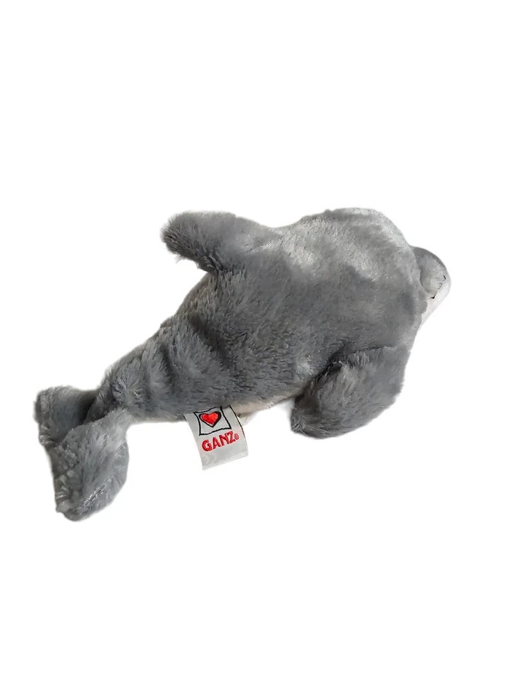 RETIRED WEBKINZ HM220 BOTTLENOSE DOLPHIN 8" GARY & WHITE PLUSH TOY No Code - Image 3 of 4