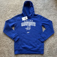 Dallas Cowboys Boys Youth L Nike On Field Dri-Fit Retro Logo Hoodie Sweatshirt