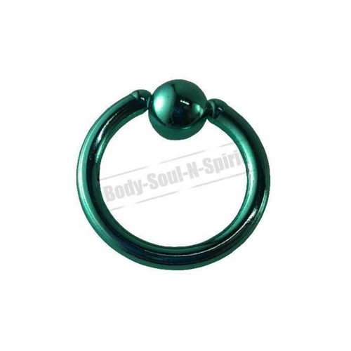 turkis Kreisform („Hoop“) 7mm BSR Body Kugel Nasenring Lippen 316L Stahl - Bild 2 von 6