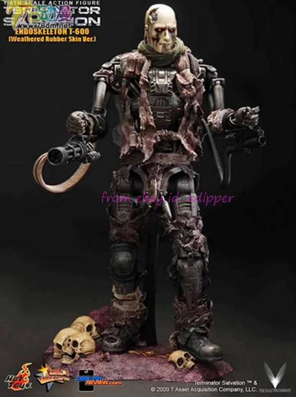 Hot Toys Mms104 1/6 T-600 Endoskeleton Action Figure Weathered