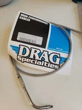 Drag Specialties Braided Throttle Cable w/70 Degree Elbow - 0650-0301