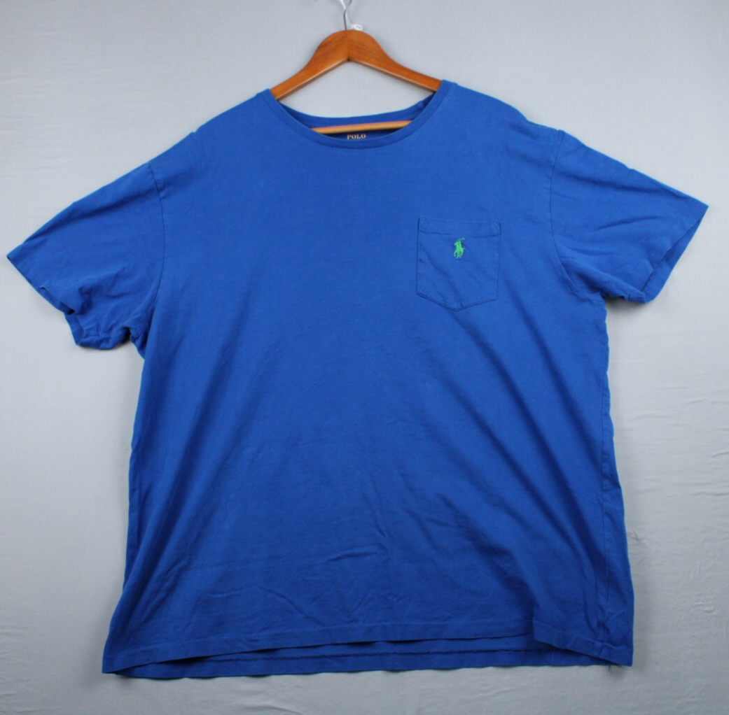 Polo Ralph Lauren uomo XXL maglietta blu chiaro logo pony manica corta estiva