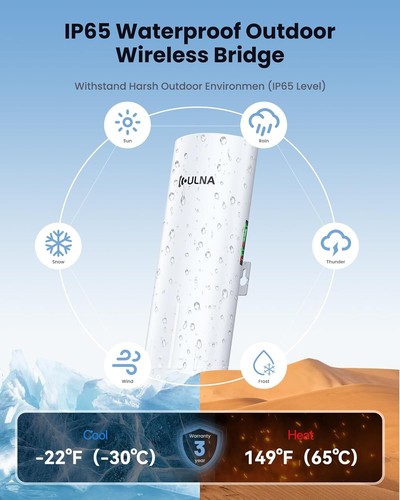 5.8G 3KM 1200Mbit/s Wireless WIFI Bridge WLAN Access Point Ethernet Extender CPE - Bild 7 von 16