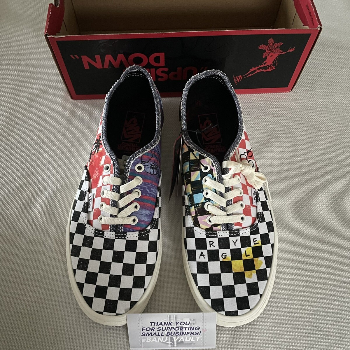 Vans x Stranger Things Slip-On Shoes Mens 8 Womens 9.5 Netflix Collage Print Vans x Stranger Things Hellfire Club Slip On | Mercari main image 3