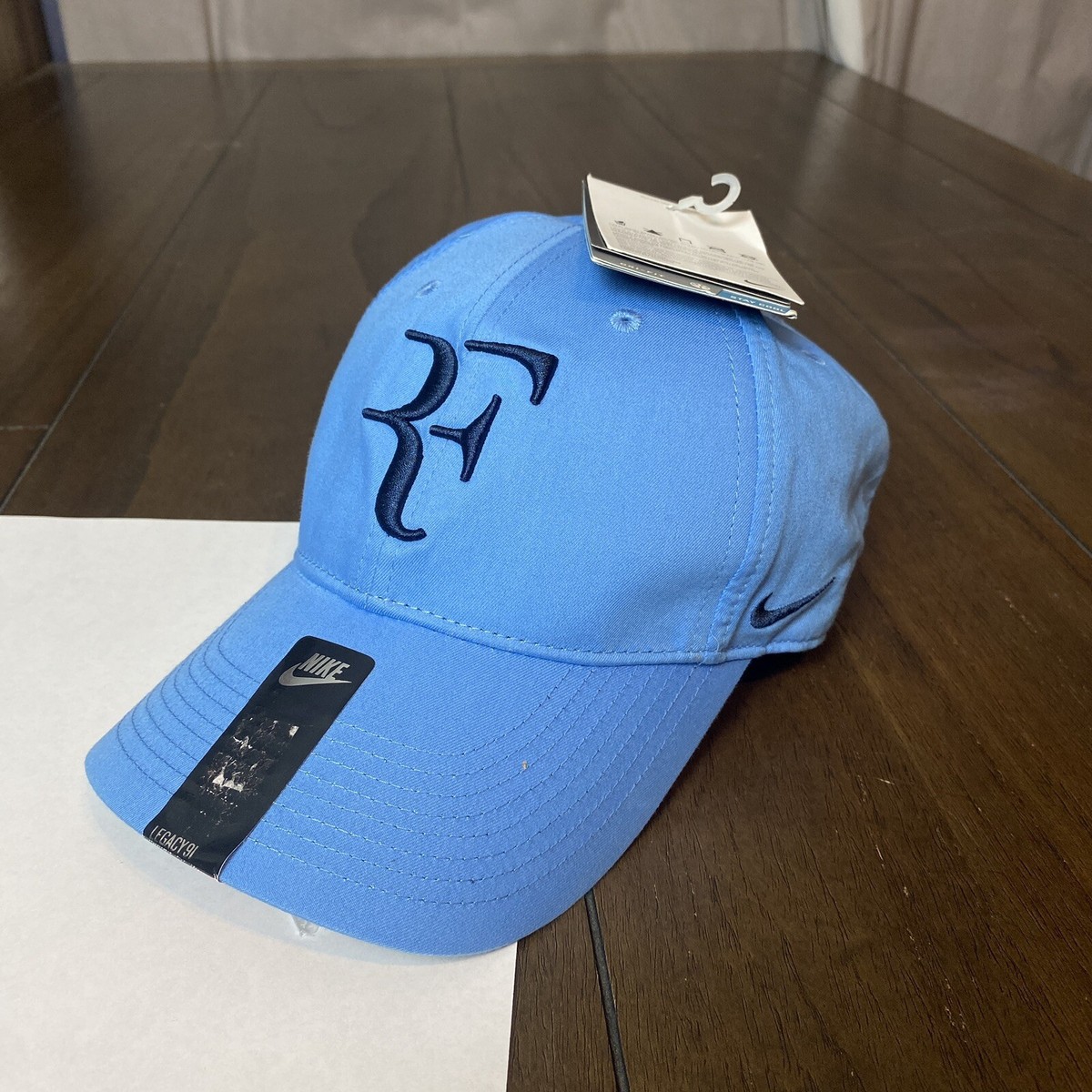 Nike Roger Federer RF Legacy 91 Tennis Hat Cap Powder Blue/Navy Rafa Nadal  NWT