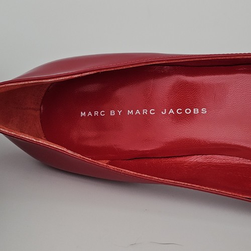 Marc by Marc Jacobs rote Lack Open Toe Pumps Schuhe EUR 40,5 US 10,5 (9,5) ** - Bild 10 von 12