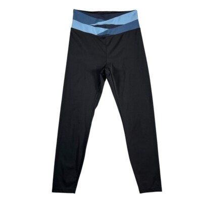 Zyia Active Faux Crossover Waistband Cropped High Waisted Leggings Sz 6-8