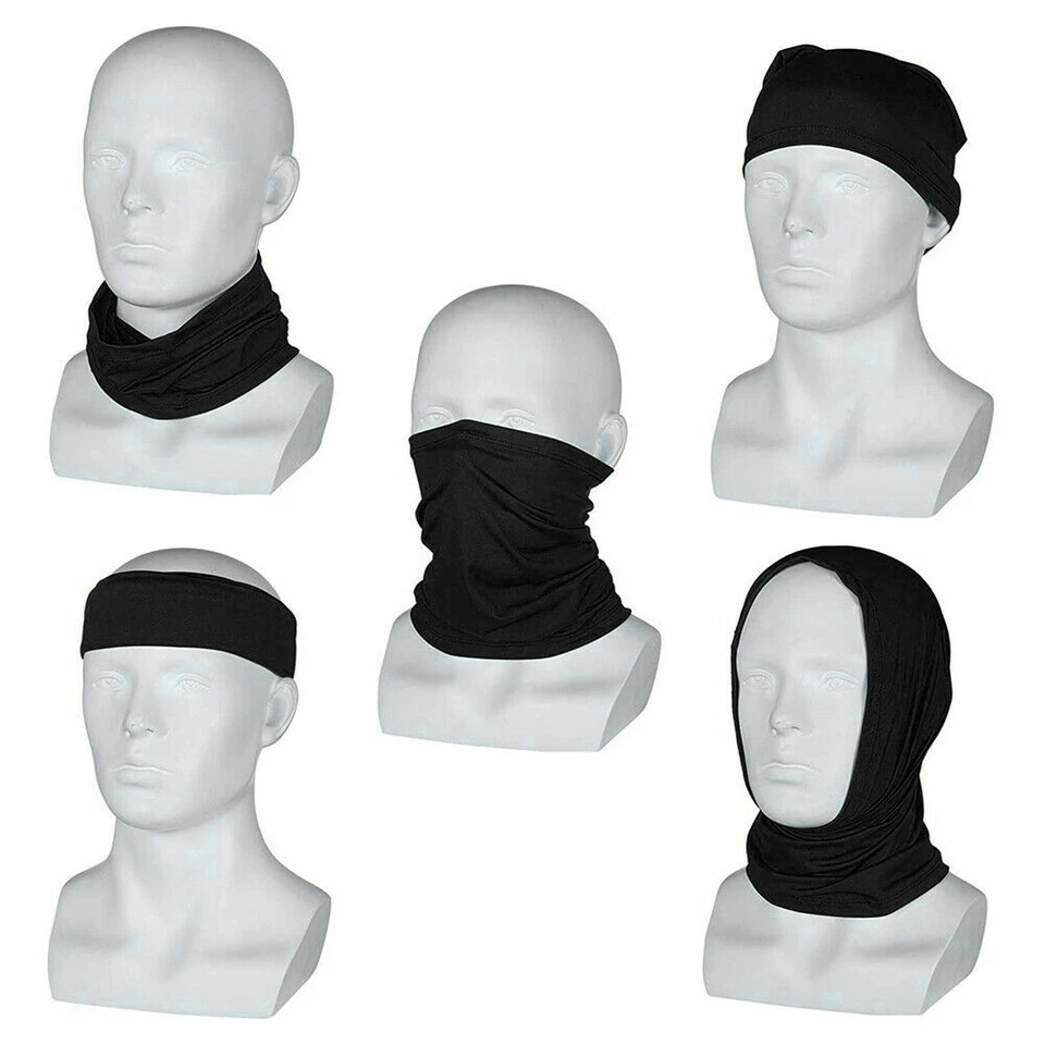 Face Mask Gaiter Biker Scarf Tube Bandana Beanie Cover Cap Outdoor Headwrap - Image 3 of 4