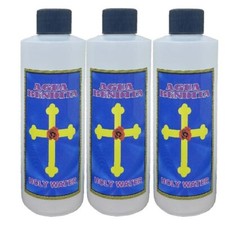 3 Bottles - Agua Bendita 250ml. - Holy Water Jordan River - Holy Water Blessed
