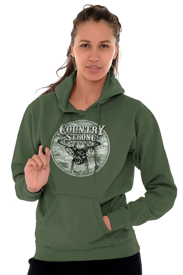 Sudadera con Capucha Country Strong Brand Ciervos Caza Camuflaje Hombres Mujeres Foto 4 de 4