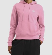 Reebok Womens Pink Identity Small-Logo Fleece Hoodie Size XS