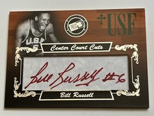 BILL RUSSELL AUTO 2007 Press Pass Legends Cut Signature RED INK #6 #d 75/75(1/1)