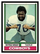 1974 TOPPS FOOTBALL RAYFIELD WRIGHT #54 DALLAS COWBOYS HOF HIGH GRADE