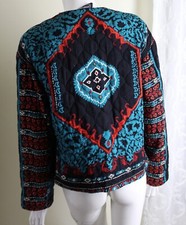 Carole Little Sz S M 4 6 8 Quilted Funky Art-to-Wear Blazer Jacket