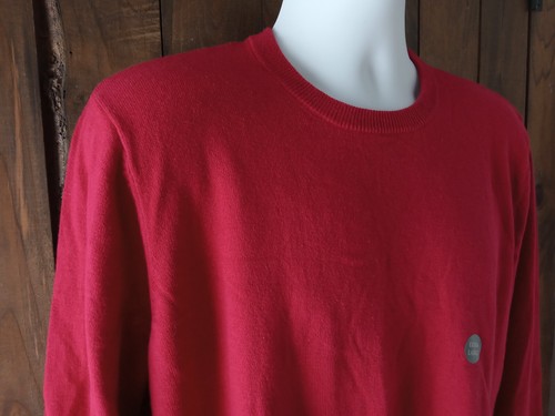 NWT LL Bean Cotton-Cashmere Crew Sweater Men's Reg XL Red Pullover Item 274601 - Picture 2 of 12