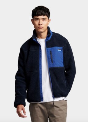 Penfield USA  Mattawa Fleece Jacket Navy Blue premium borg fleece outdoor Hiking