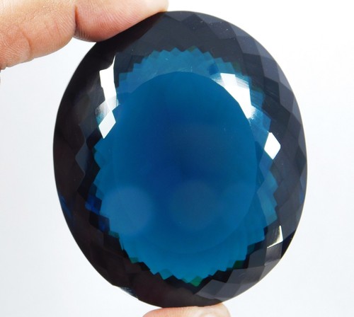 Blue Indicolite Tourmaline 839.50 Ct Oval Shape Natural "CERTIFIED" Gemstone - Picture 3 of 9