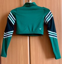 Varsity Spirit Cheer Crop Top Performance Wear Green/BlackLong Sleeve Size M