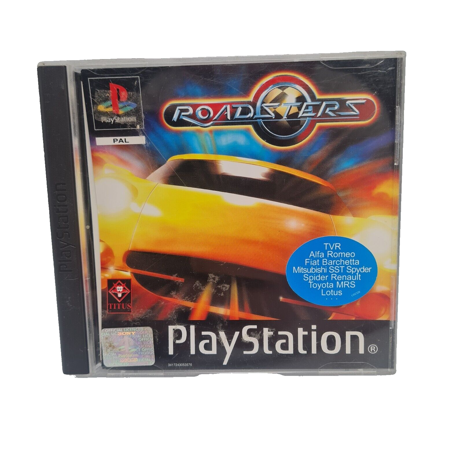 Roadsters PlayStation 1 PS1 Working Black Label PAL
