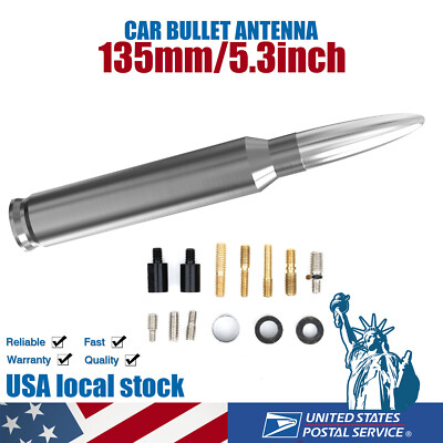 5.3''Antenna 50 CAL Radio AM/FM Antena Silver For Nissan Frontier 1998-2020