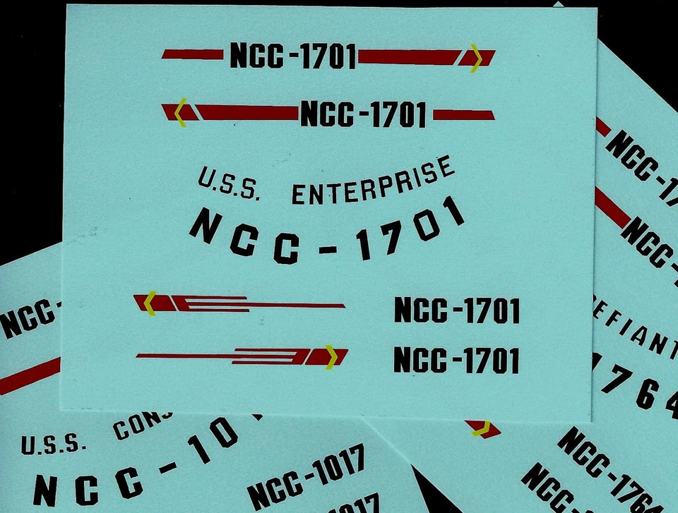 DINKY 358 STAR TREK USS ENTERPRISE TRANSFERS/DECALS