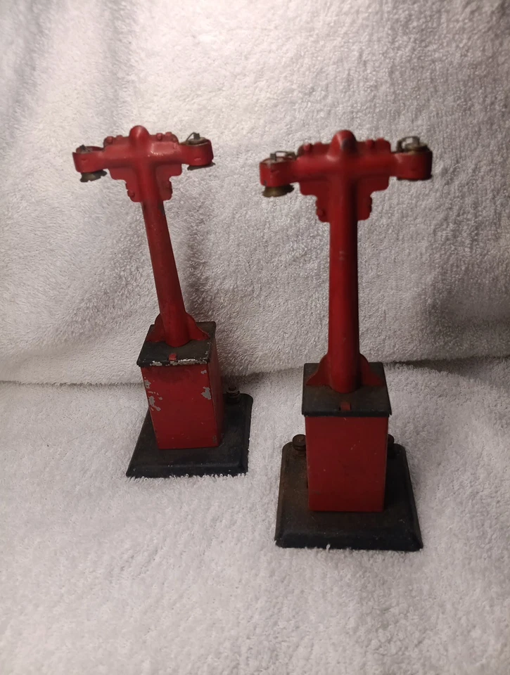 MARX #408 Train Railroad Electric Lamp Posts, OB, Original Pair - Image 2 of 4
