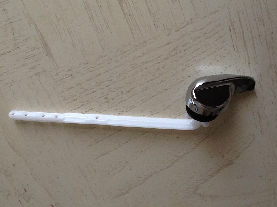 Chrome Toilet Flush Handle, NonCorrosive ABS, Fits Front of most