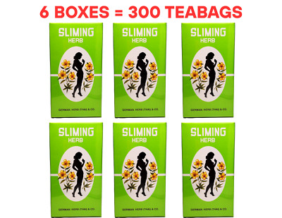 German Herb Sliming Herb/Slimming Tea/Thai Herbal Tea - 6 Boxes (300 Teabags)