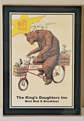 Indy Cat Delivering Service Poster featuring The Iconic King's Daughters Inn 