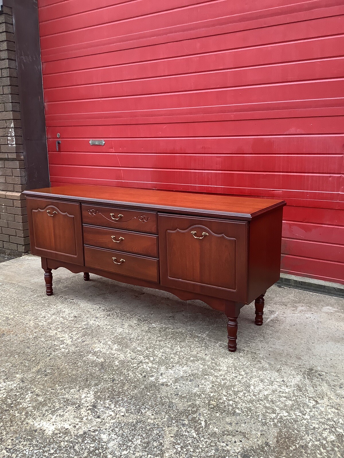Vintage Dark Wood Sideboard, Retro Furniture, Living Room, Dining eBay