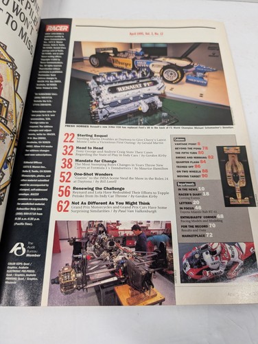 Racer Magazine January April 1995 Jan-March 1996 Nascar Indy F1 IRL - 第 23/24 張圖片