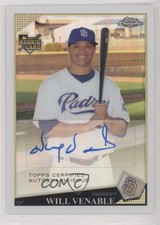 2009 Topps Chrome Rookie Refractor /499 Will Venable Auto 0t2