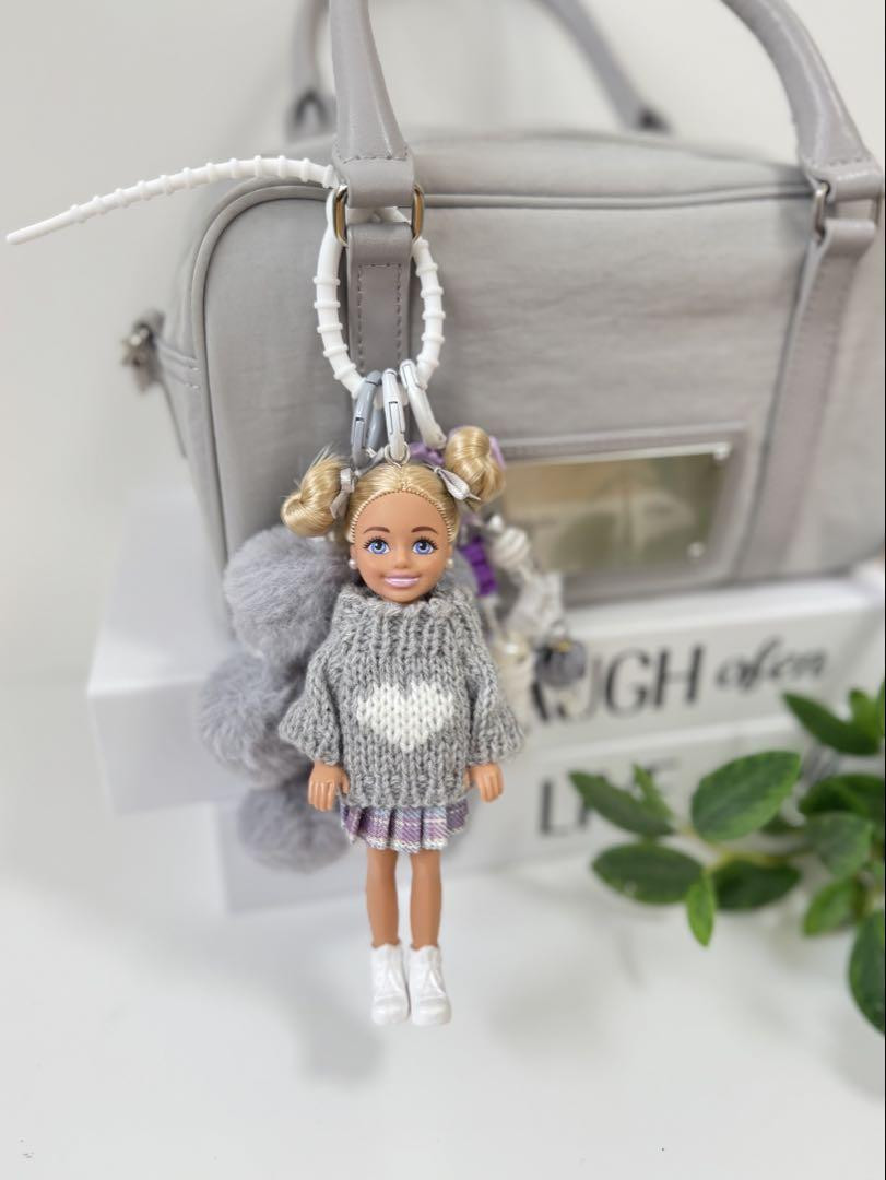 Doll Figure Mattel Authentic Barbie Charm Chelsea Keychain