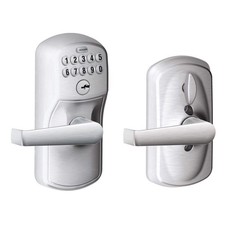 Schlage Satin Chrome Steel Electronic Keypad Lever Lock