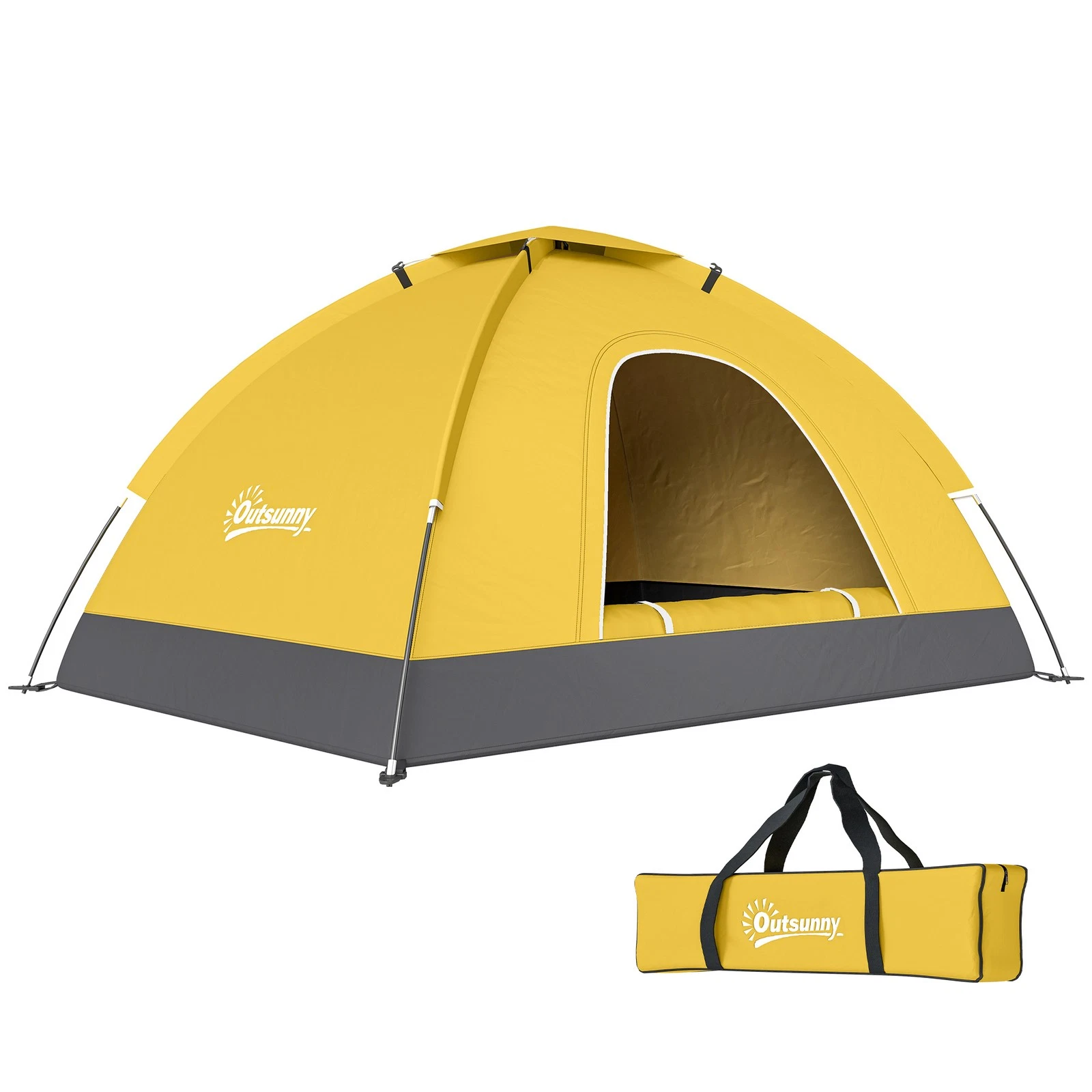 Outsunny 2 Person Camping Tent, Dome Tent with Storage Pocket, Yellow
Opens in a new window or tab