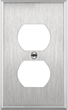 Duplex Receptacle Metal Wall Plate, Stainless Steel Outlet Cover, Corrosion