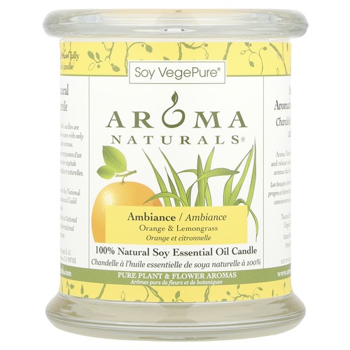 Soy VegePure®, 100% Natural Soy Essential Oil Candle, Ambiance, Orange &