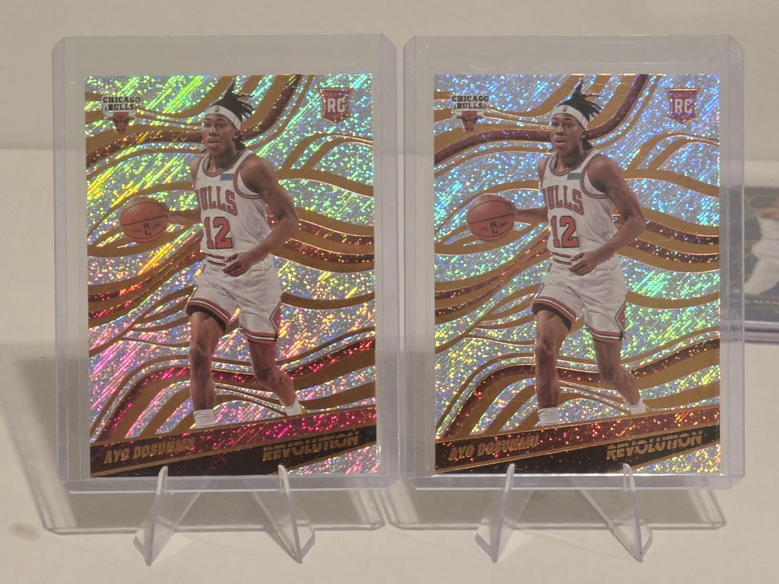 2 card lot - AYO DOSUNMU 2021-22 Panini Revolution Rookie #119 Chicago Bulls