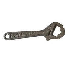 Save Water Adjustable Wrench Beer Bottle Opener Handheld Man Cave Garage Decor