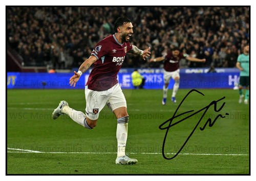 12384. Taty Castellanos Signed Pictures (A4 Prints) West Ham Lazio Girona etc.