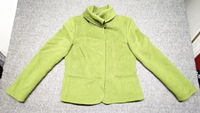 Carlisle Women’s Size 12 Green Wool Blend Blazer Jacket Designer Career Coat EUC