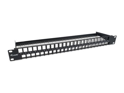 Equip 769258 48-Port Keystone Cat.6 Ungeschirmtes Patchpanel, Schwarz