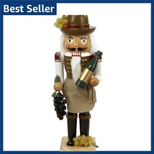 Kurt Adler 15-Inch Wooden Wine Grower Nutcracker