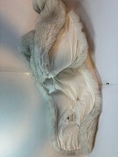 off-white faux fur bridal shawl wrap