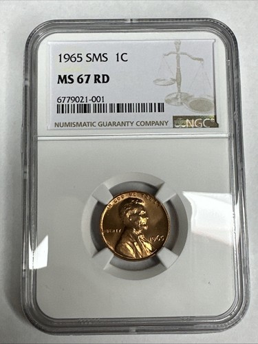 1965 SMS Proof-like Lincoln Memorial 1c Cent NGC MS67 Red * A9