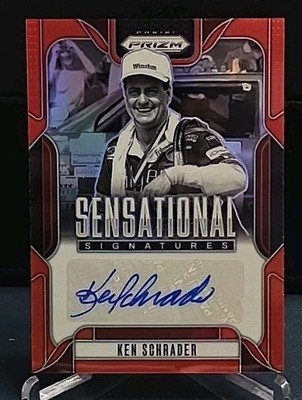 2025 Panini Prizm #SS-KSH Ken Schrader Sensational Signatures Red #/99
