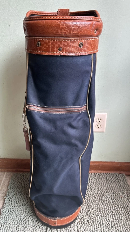 Bolsa de golf Arnold Palmer vintage con divisor de 15 ranuras imitación cuero de cocodrilo. Foto 4 de 4