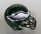 Philadelphia Eagles Midnight Green Chrome Mini Helmet Signed “LJ Smith” Riddell